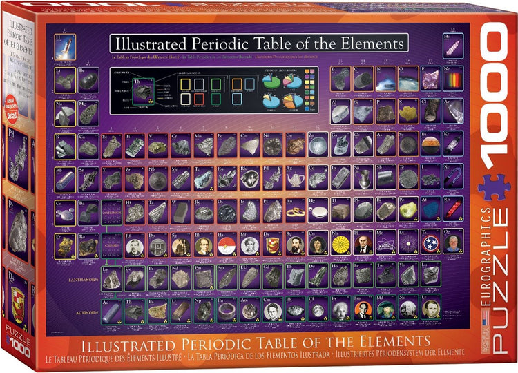 Eurographics - tableau périodique illustré des éléments - 1000 pièces 68×48cm (l×h) - puzzle