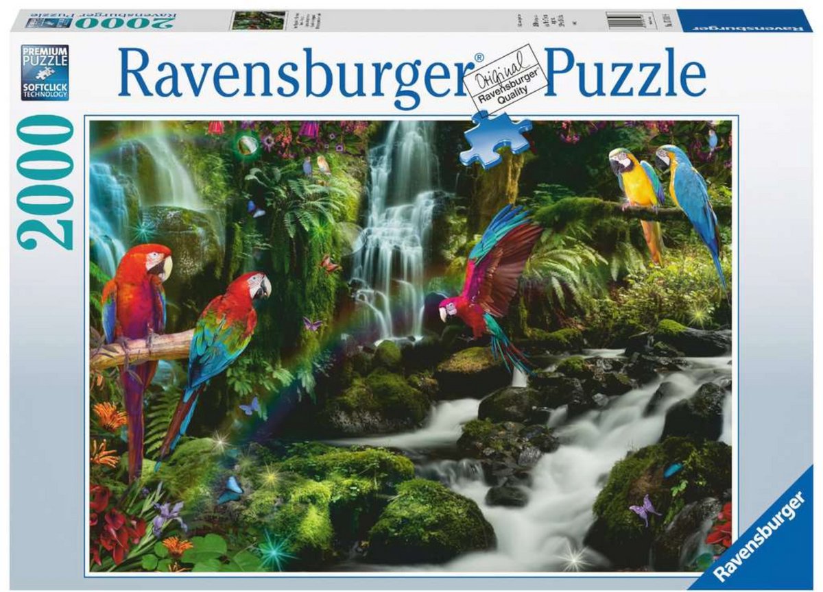 Bonte perroquets dans le puzzle de la jungle, 2000e.