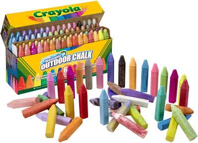 Crayola - craie de trottoir - 64 morceaux de couleurs intenses - facile à laver