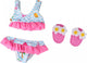 Bikini de poupées Heless avec pantoufles flamants, 28-35 cm