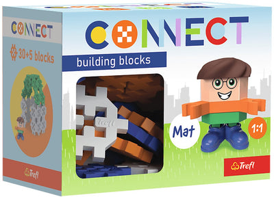 Trefl connecter connecter | tapis de blocs de construction 35 pièces