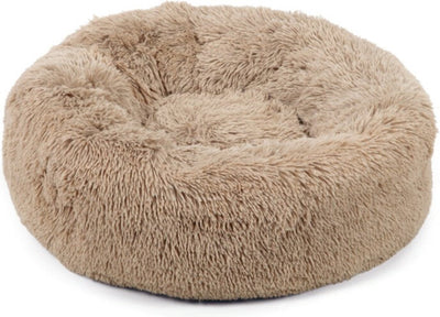 Beeztees yali - lit pour chien - peluche - moelleux - beige - diam. 70 cm