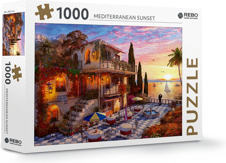 Rebo productions puzzle Coucher de soleil méditerranéen 1000 pièces