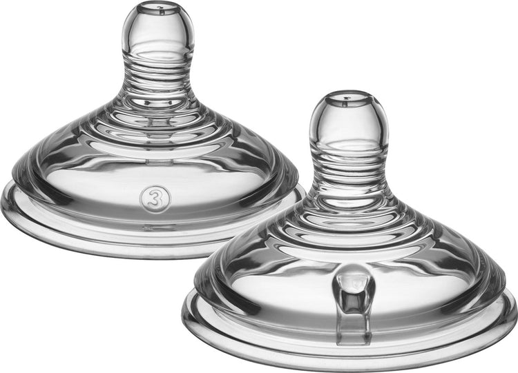 Tétines Tommee Tippee Natural Start pour biberons - vitesse d'alimentation élevée 6 mois et plus - lot de 2