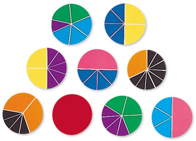 Ressources d'apprentissage jouets éducatifs cercles de fractions arc-en-ciel définissent des fractions. - 3+
