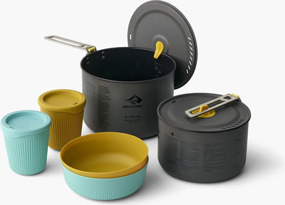 Sea to summit - frontier - set de casseroles ultralégères - 2 personnes - 6 pièces - 2l 3l, mugs, bols