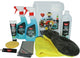 Seau de nettoyage Valma - 8 pièces - Wash Shine - Dissolvant de rayures - Nettoyant pour jantes - Nettoyant pour vitres - Gant de lavage - Chiffon pour verre - Tampon applicateur - Chiffon de finition en microfibre