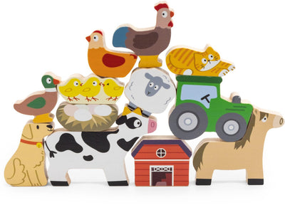Viga Toys® puzzle en piles d'animaux de la ferme