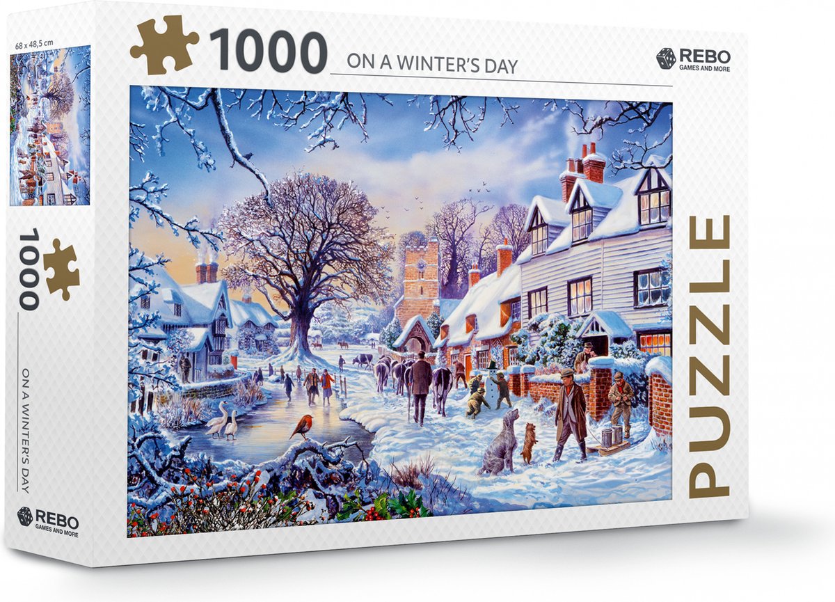 Rebo productions puzzle rebo 1000 pièces - un jour d'hiver