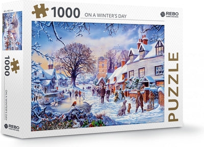 Rebo productions puzzle rebo 1000 pièces - un jour d'hiver