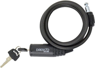 Câble antivol Dresco 150 6 | câble antivol pour vélo - 150cm - rond 6mm - noir