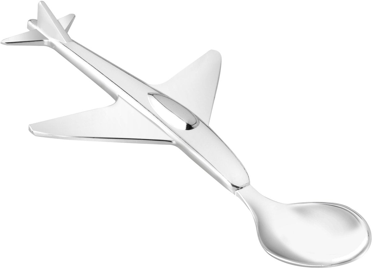 Zilverstad - cuillère pour bébé avion plaqué argent