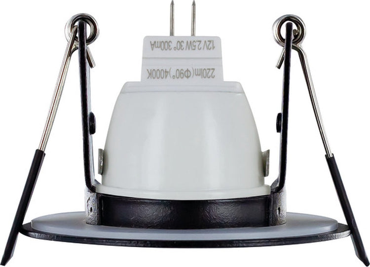 Mini spot encastrable intégral noir ip65 | taille de coupe 4,5 cm | pour mr11 gu4 ou par11 gu10 ø3,5cm