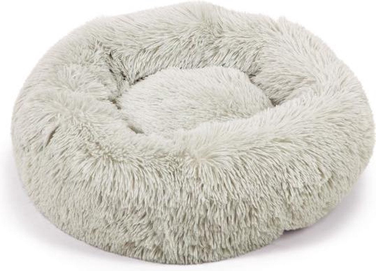 Beeztees yali - lit pour chien - peluche - moelleux - gris clair - diam. 50 cm
