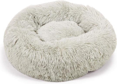 Beeztees yali - lit pour chien - peluche - moelleux - gris clair - diam. 50 cm