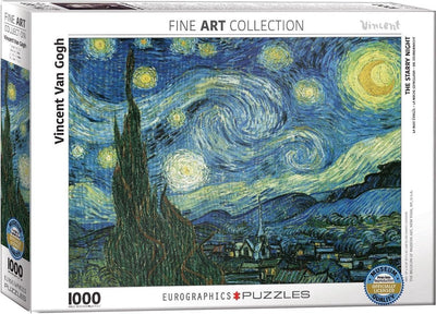 Eurographics - la nuit étoilée - Vincent Van Gogh - 1000 pièces 68×48cm (l×h) - puzzle d'art