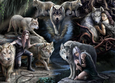 Puzzle Bluebird Puzzle Anne Stokes Wolf Collage 1500 pièces animaux.
