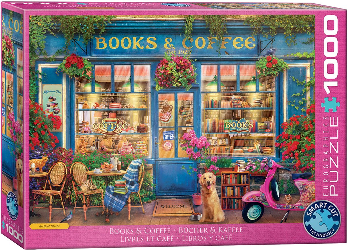 Eurographics - livres café [livres café] - artbeat studio - 1000 pièces 68×48cm (l×h) - puzzle