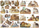 Creativ company images vintage, chats, feuille 16,5x23,5 cm, 2 feuilles 1 boîte