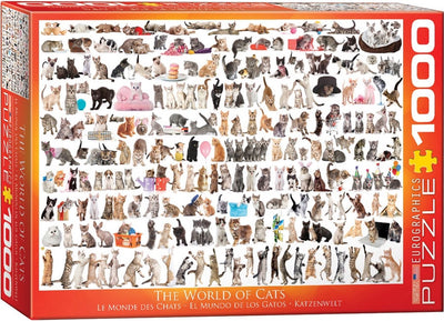 Eurographics - le monde des chats - 1000 pièces 68×48cm (l×h) - puzzle