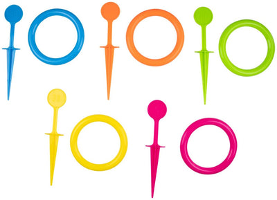 Eddy Toys Jeu de lancer d'anneaux 10 pièces - Jeu de lancer d'anneaux avec score - Jeu de lancer pour l'intérieur et l'extérieur - Jouets de jeu d'extérieur pour enfants - Jeu de lancer d'anneaux Jeu de jardin pour enfants - Ensemble de lancer d'anneaux