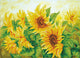 Diamond dotz® - peinture diamant adultes - fleurs - tournesols 41 x 57cm - pierres rondes - paquet complet