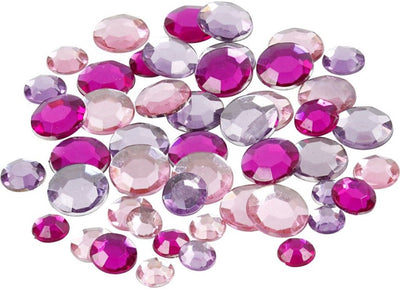 Strass Creativ company, ronds, taille 6+9+12 mm, violet, 360 pièces 1 boîte