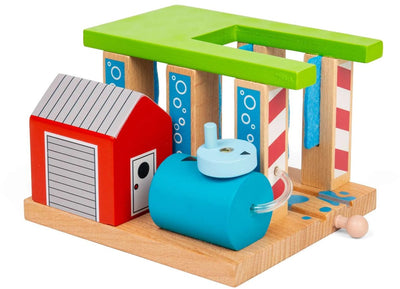 Bigjigs houten rails lavage de voiture pour les trains