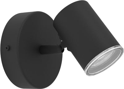 Eglo consuma 1 spot - salle de bain - gu10 - 11 cm - noir