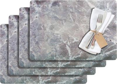 Set de table Westmark, set 4 pièces, collection saleen marbre - gris - 43,5 x 30 cm