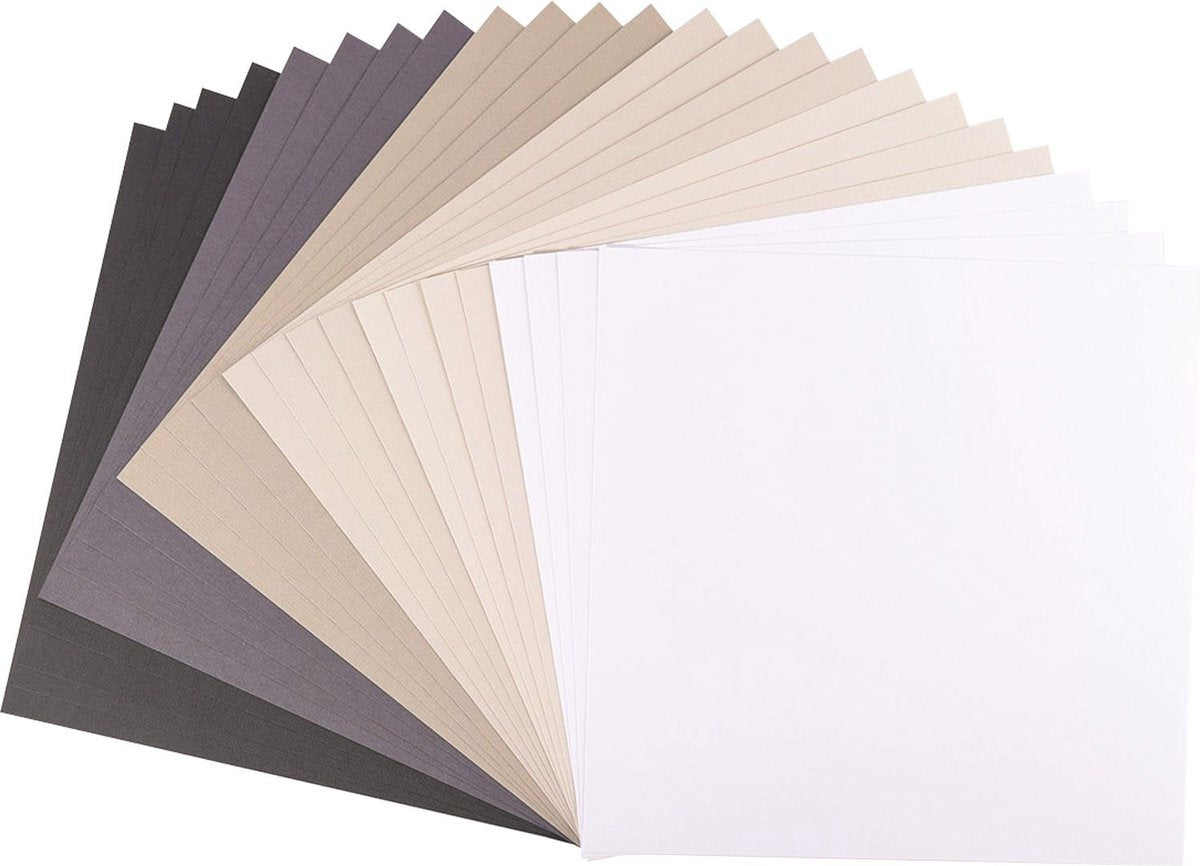 Papier cartonné créatif Florence Vaessen, papier cartonné robuste 216 g - noir, 24 pièces. 30,5 x 30,5 cm