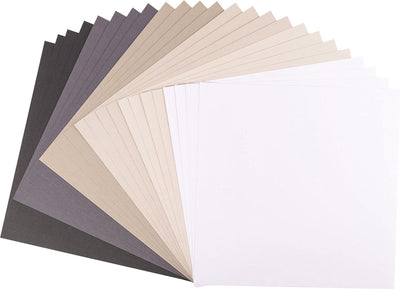 Papier cartonné créatif Florence Vaessen, papier cartonné robuste 216 g - noir, 24 pièces. 30,5 x 30,5 cm