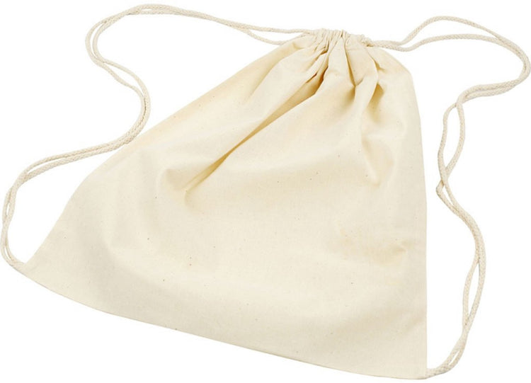 Sac d'entreprise Creativ avec cordon, taille 37x41 cm, 115 g, naturel clair, 3 pièces 1 boîte