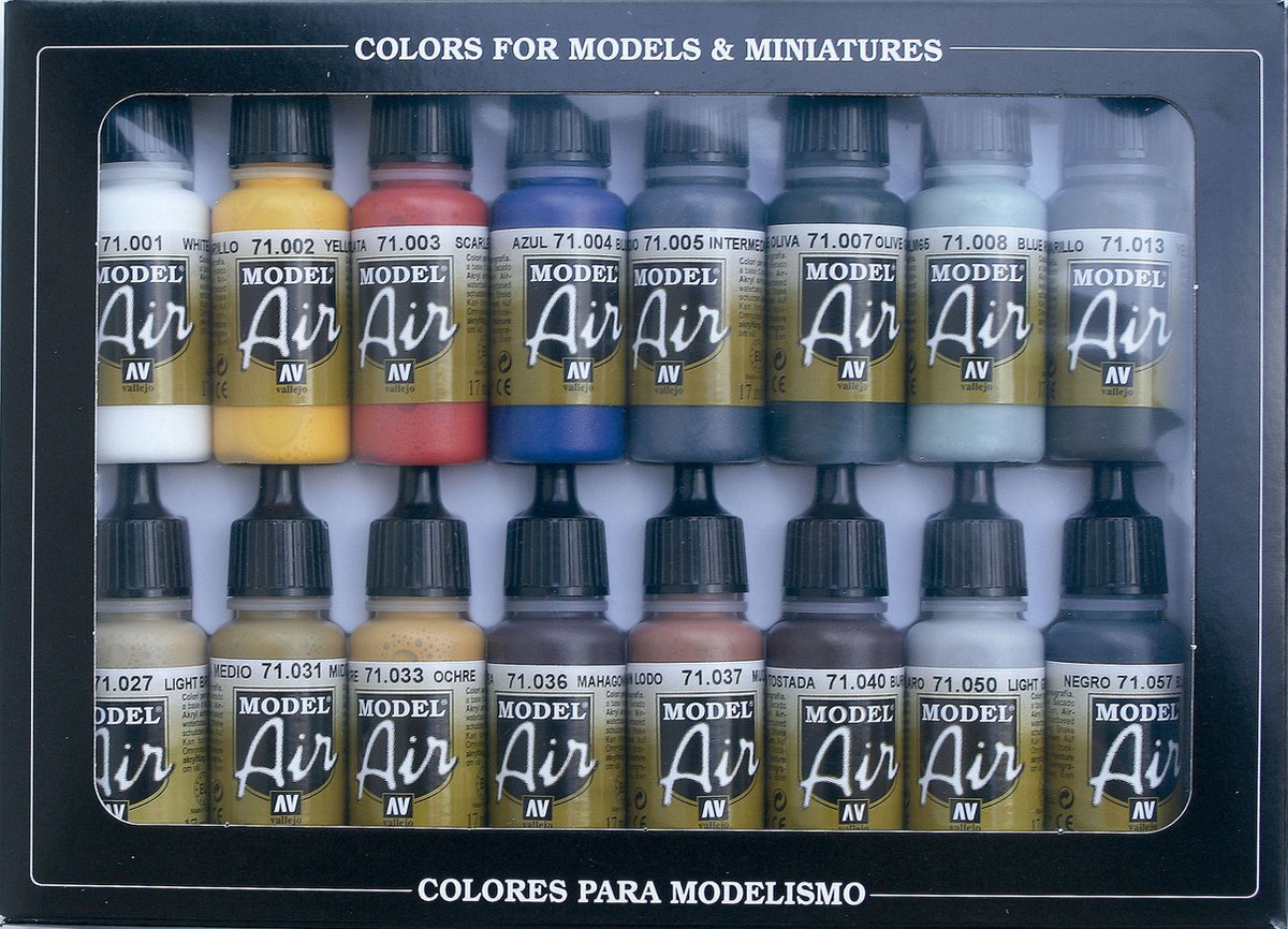 Vallejo 71178 couleurs de base - modèle air - ensemble acrylique