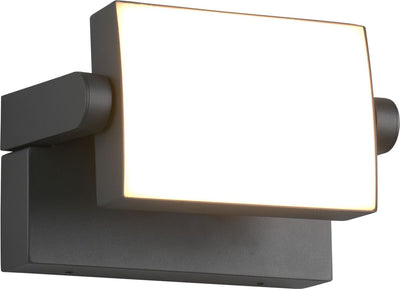 Trio kansas - applique - anthracite - incl. 1x smd 10w - inclinable - éclairage extérieur - ip54