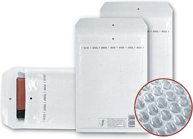 Enveloppe à bulles sans marque sans marque type b 12 : 120x215 blanche 200 pièces