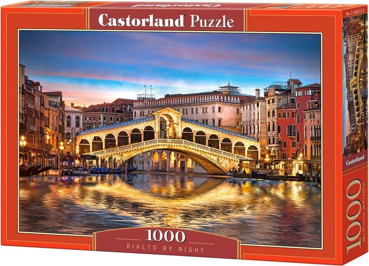 Castorland rialto by night – puzzle – 1 000 pièces – finition satinée – ajustement parfait – qualité européenne