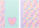 Carnets Kangaro - b'log coeurs - format A5 - avec trait - 2 pièces - an-124170-a