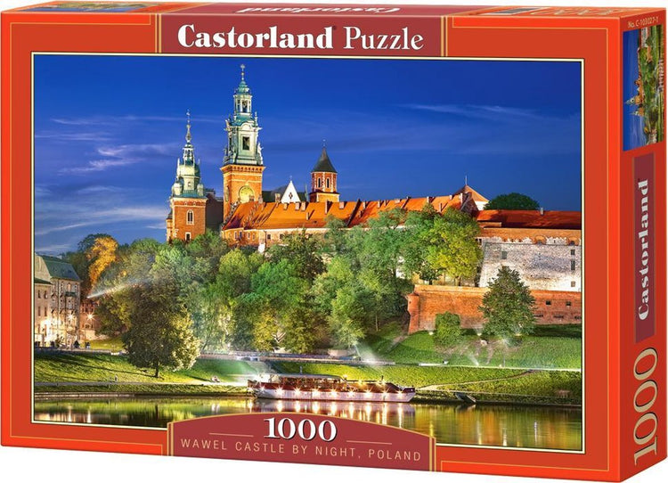 Castorland Wawel Castle by Night, Pologne – puzzle – 1 000 pièces – finition satinée – ajustement parfait – qualité européenne