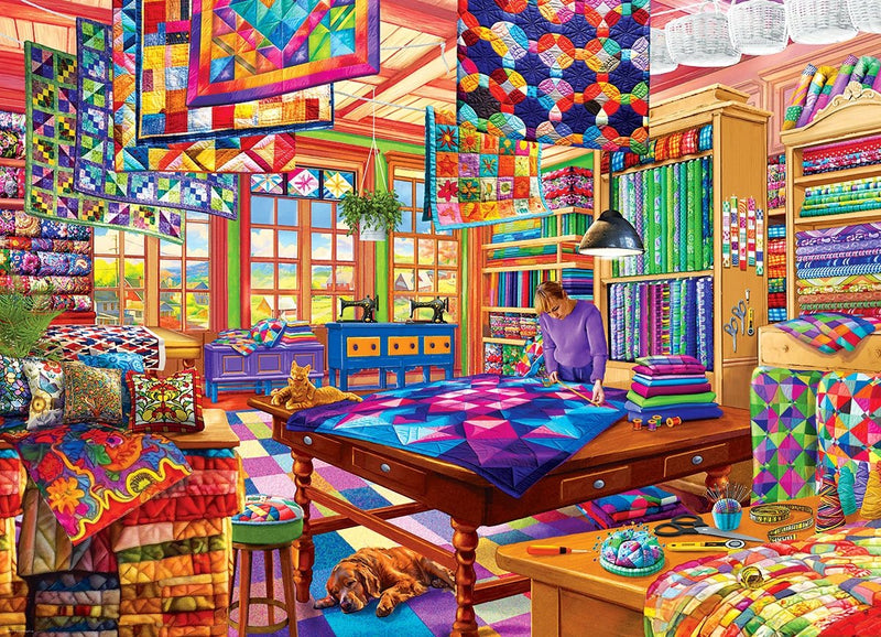 Eurographics - l'atelier de courtepointe - illustrations bigelow - 1000 pièces 68×48cm (l×h) - puzzle