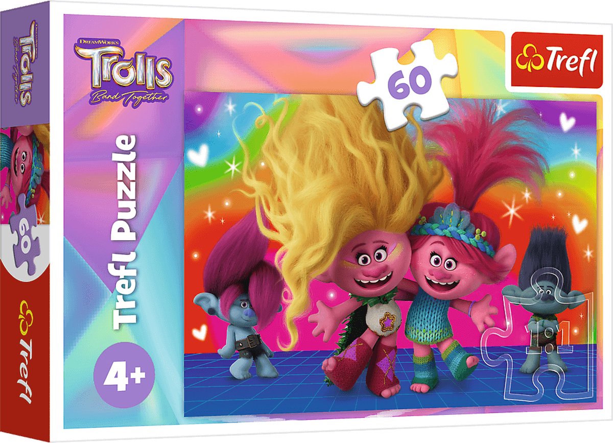 Trefl - puzzles - 60 - Trolls amicaux Trolls universels 3 (2023)