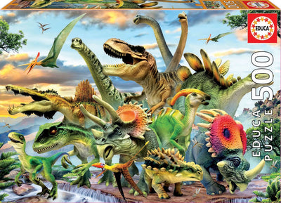 Un casse-tête éducatif. dinosaures 500 pièces