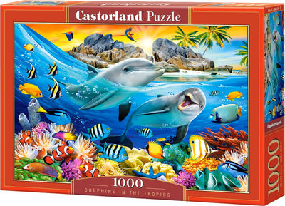 Castorland Dauphins sous les tropiques – puzzle – 1 000 pièces – finition satinée – ajustement parfait – qualité européenne