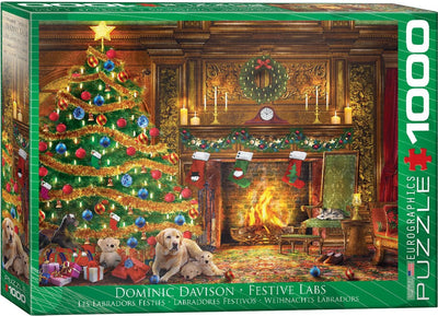 Eurographics - labradors festifs [laboratoires festifs] - dominic davison - 1000 pièces 68×48cm (l×h) - puzzle