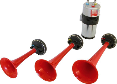 Avertisseur pneumatique Carpoint - mélodie du tour de france - 3 avertisseurs pneumatiques, compresseur électronique et matériel de montage et de connexion - 12 volts - 117db