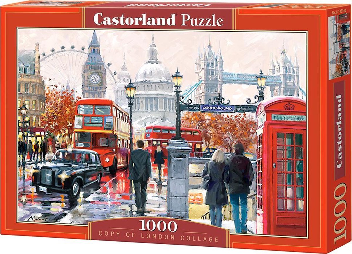 Castorland london collage – puzzle – 1 000 pièces – finition satinée – ajustement parfait – qualité européenne