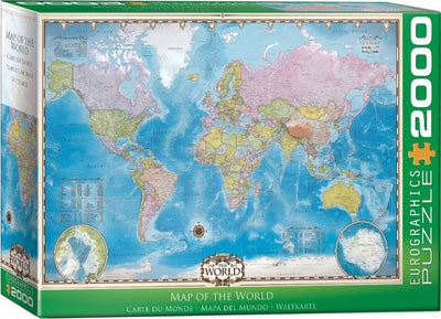 Eurographics - carte du monde [carte du monde] - 2000 pièces 97×68cm (l×h) - puzzle familial
