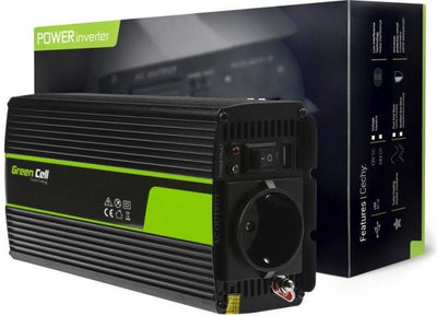 Cellule verte 600w (300w continu) 24v cc à 230v ac avec convertisseur de puissance usb-onde sinusoïdale pure