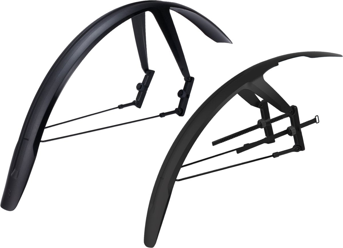 Ensemble de garde-boue de cyclisme Bbb - discguard plus - réglable compatible avec les freins à disque - vélo de course VTT - bfd-66s