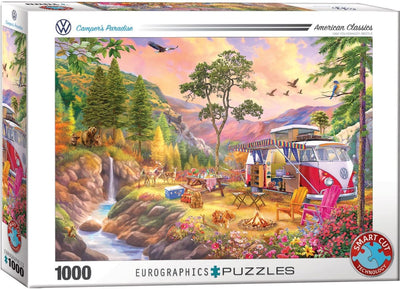 Eurographics volkswagen - le paradis des campeurs [le paradis des campeurs] - illustrations bigelow - 1000 pièces 68×48cm (l×h) - puzzle